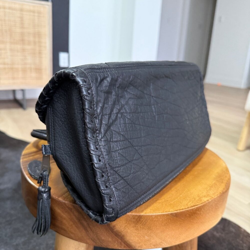 Ibiza Black Leather Handbag - Picture 6 of 12